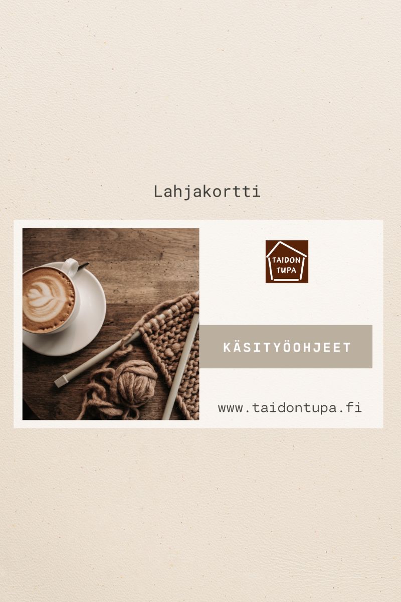 Lahjakortti - käsityöohjeet